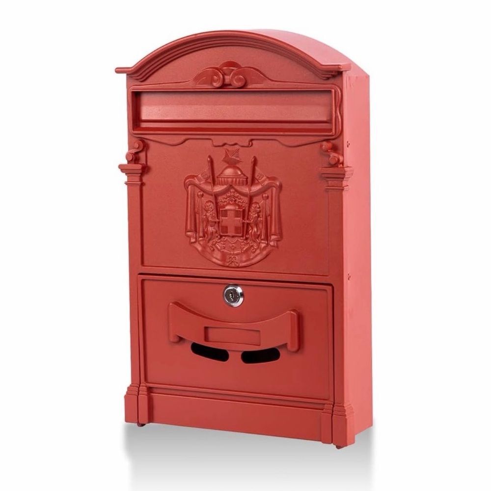 NIB Yoocabinet Wall Mount Mailbox in Red | 16” x 10” x 3.5”